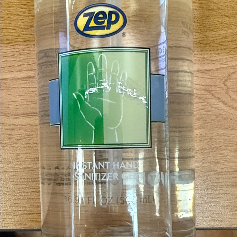 Zep Clear Hand Sanitizer Gel with Pump - White Pump, Transparent Bottle - Picture 3 of 3